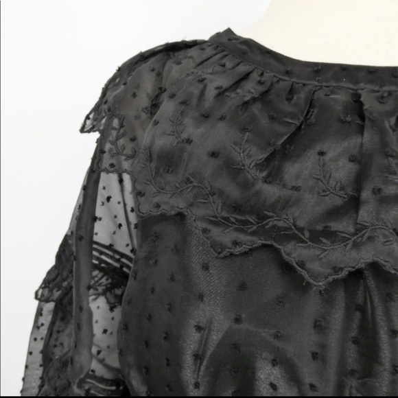 TOPSHOP NWT Sheer black top - Picture 4 of 12